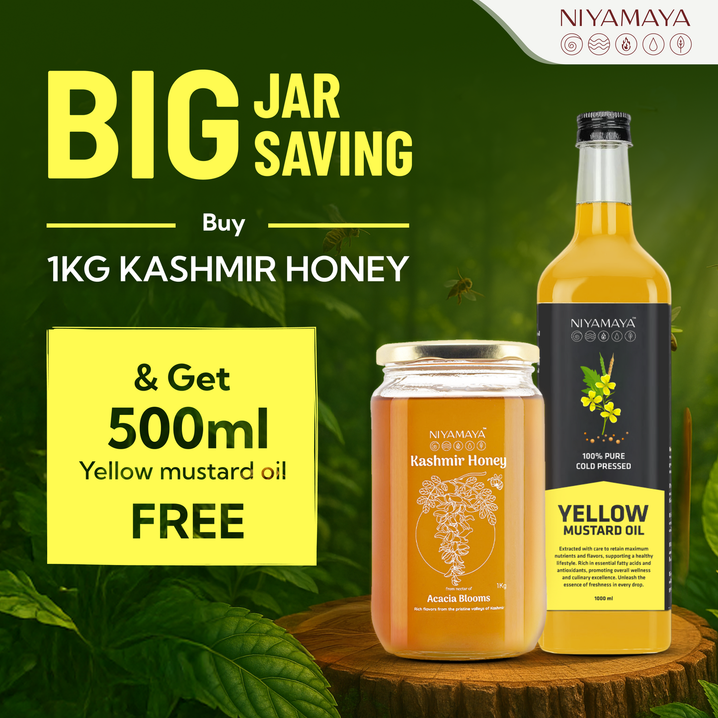 Kashmir Honey Combo ( Free 500 ML Mustard Oil )