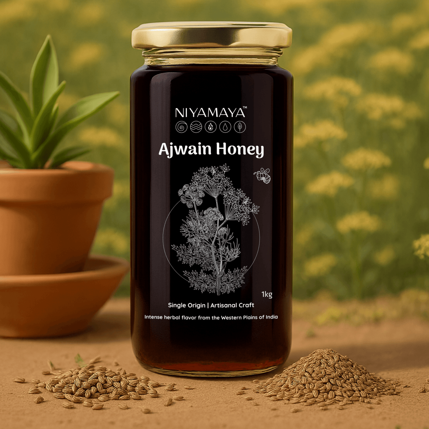 Pure Ajwain Honey - Niyamaya