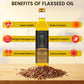 Niyamaya Cold Pressed Flaxseed Oil | 100% Pure, Natural & Rich in Omega-3 | Wood-Pressed