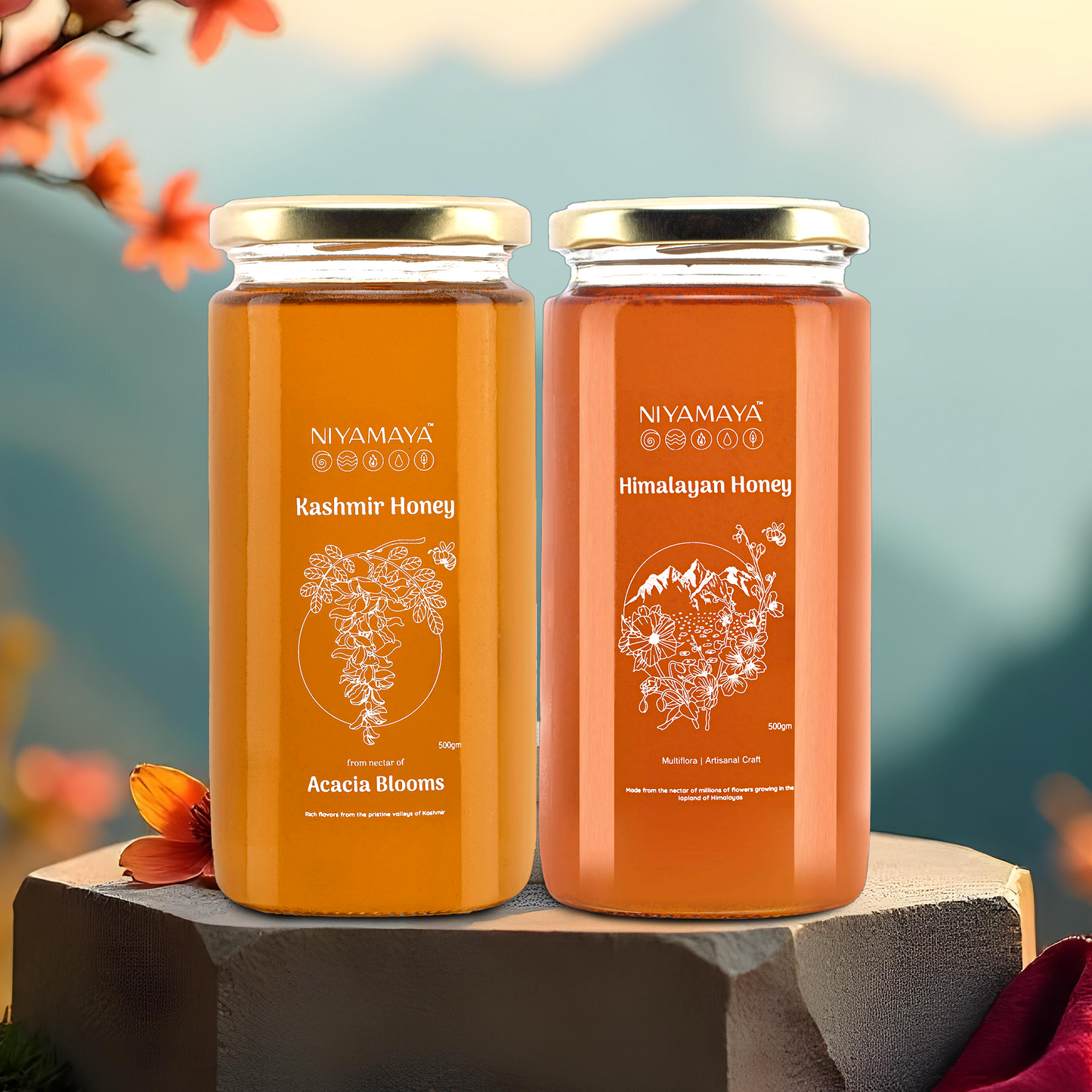 Mountain Bliss Duo- Kashmir Acacia and Himalayan Honey