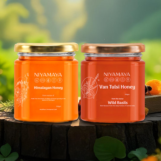 Herbal Nectar Combo- Himalayan and Van Tulsi Honey