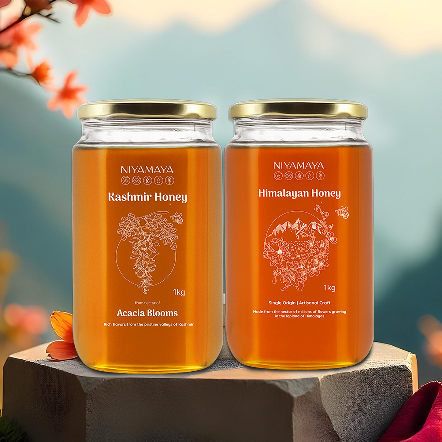 Mountain Bliss Duo- Kashmir Acacia and Himalayan Honey