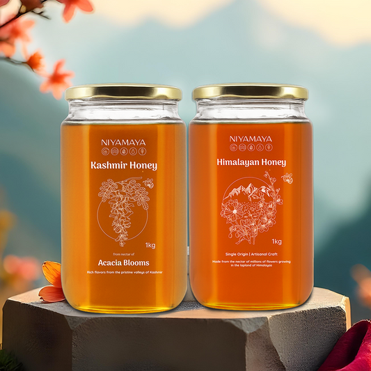 Mountain Bliss Duo- Kashmir Acacia and Himalayan Honey