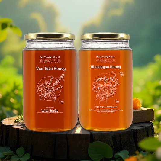 Herbal Nectar Combo- Himalayan and Van Tulsi Honey
